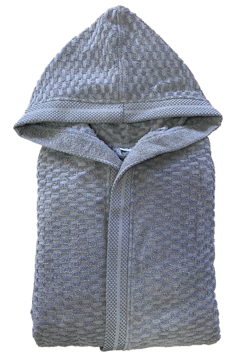 ACCAPPATOIO UNISEX MORBIDA SPUGNA CON CAPPUCCIO - BRICKS